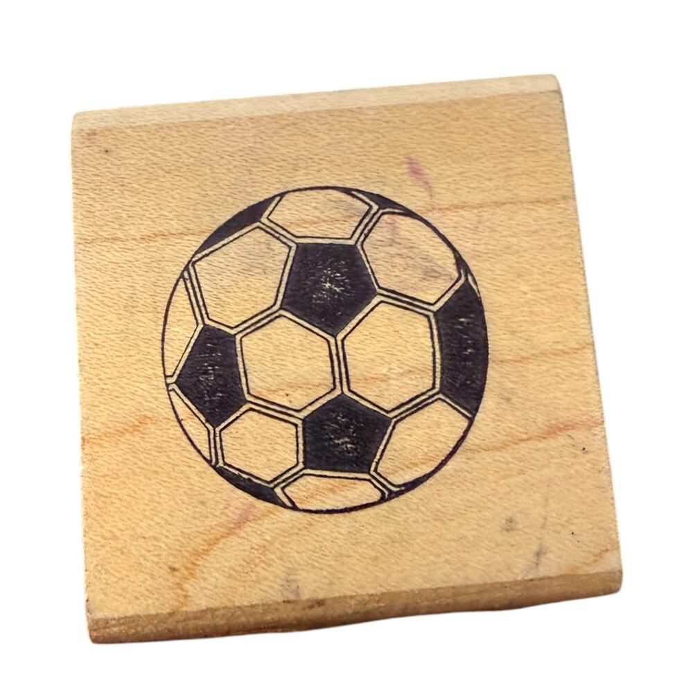 Great Impressions Vintage 1989 Soccer Ball Rubber Stamp